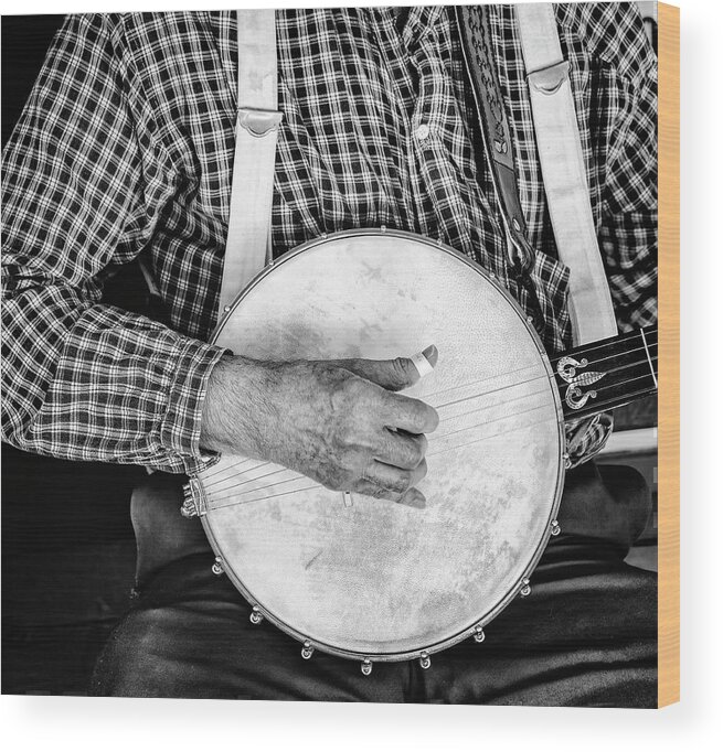 Banjo Wood Print featuring the photograph Banjo Hand by Gary Slawsky