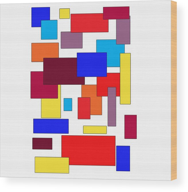 Abstract Wood Print featuring the digital art Boogie by George Pennington