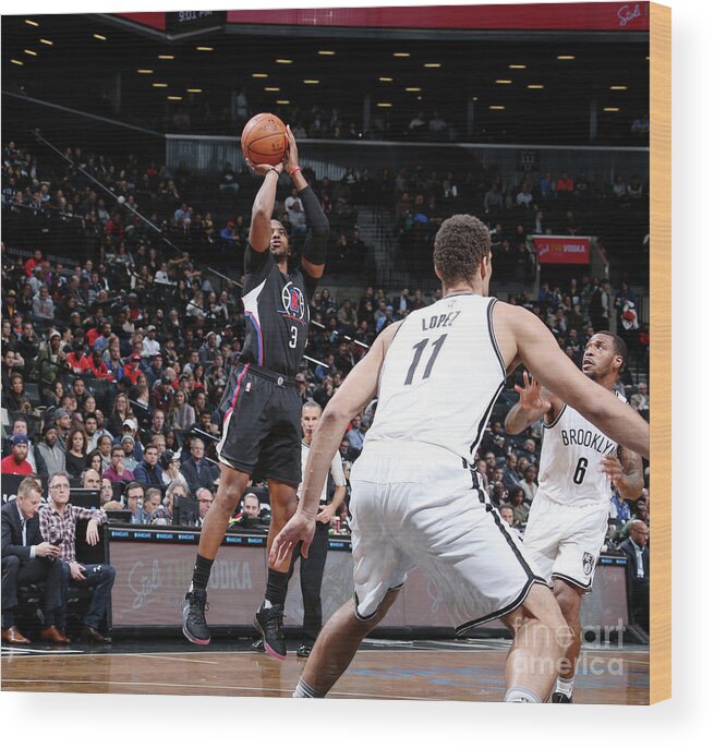 Chris Paul Wood Print featuring the photograph Chris Paul by Nathaniel S. Butler