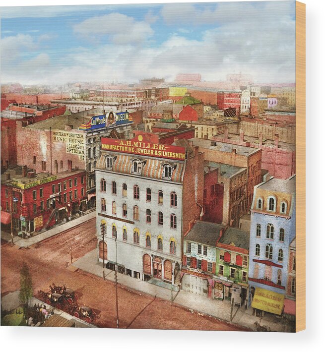City - Chicago, IL - Novelties and Jewelry 1868 Wood Print by Mike Savad -  Fine Art America