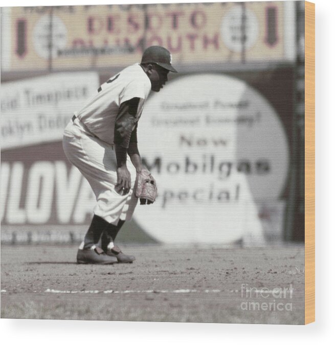 1950-1959 Wood Print featuring the photograph Jackie Robinson by Robert Riger