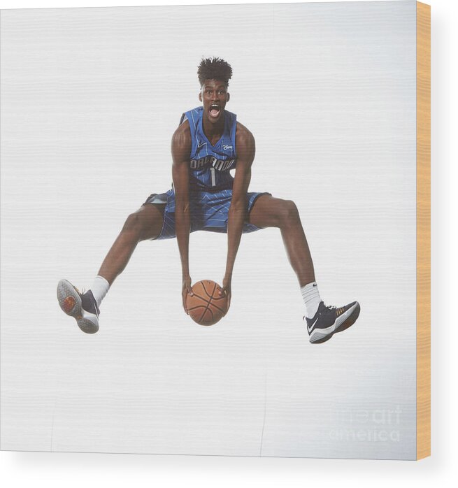 Nba Pro Basketball Wood Print featuring the photograph Jonathan Isaac by Nathaniel S. Butler