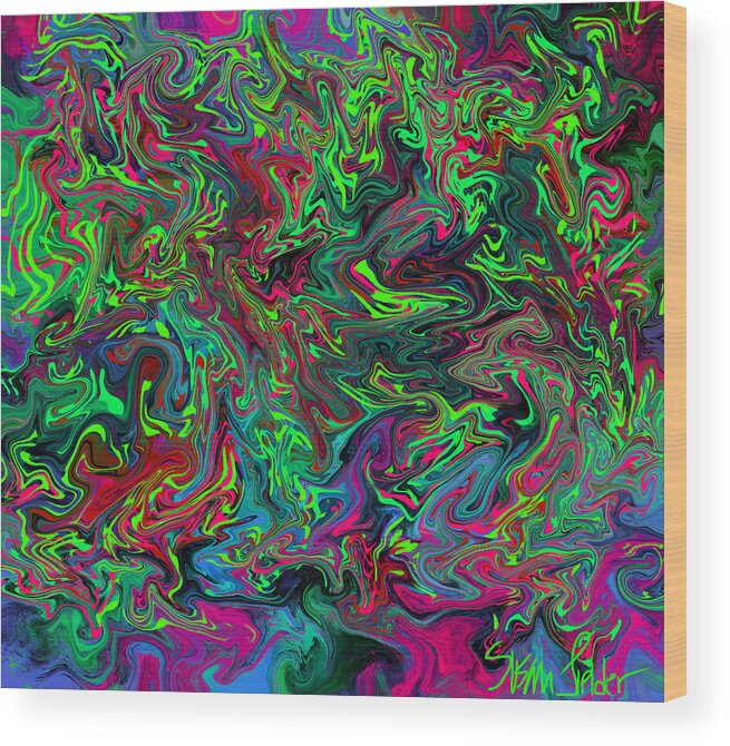 Swirl Wood Print featuring the digital art Psychedelic Consciousness by Susan Fielder