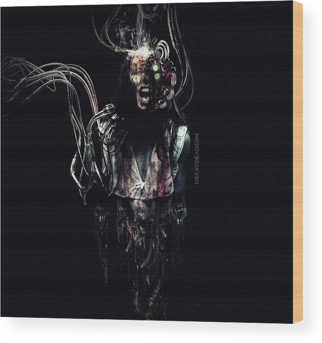 Decaydead Wood Print featuring the digital art Silent Screams by Argus Dorian