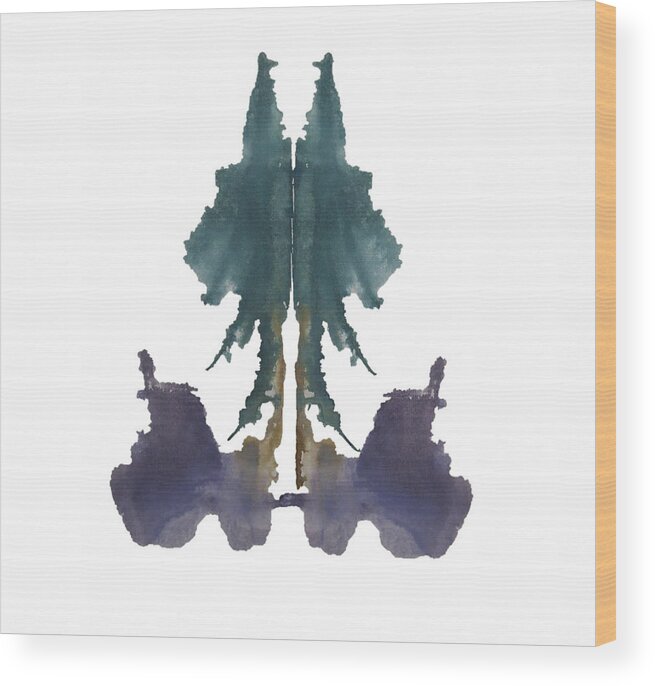 Abstract Wood Print featuring the painting Tall Trees by Stephenie Zagorski