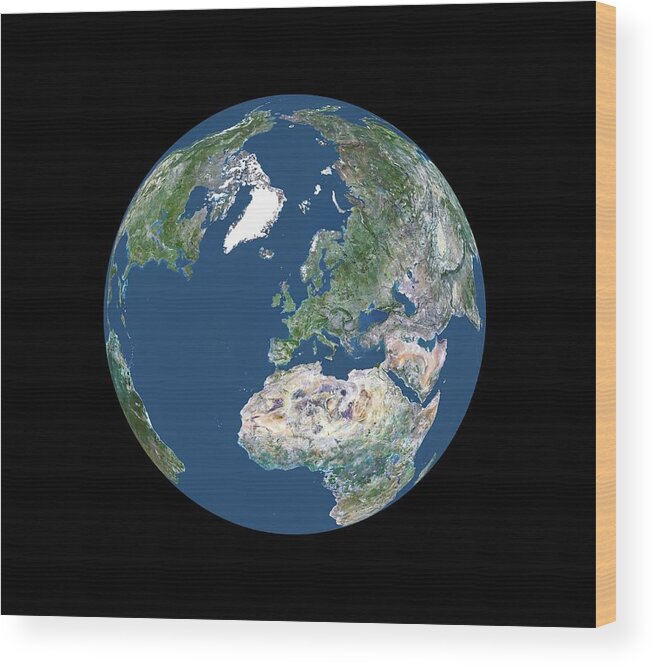 Earth Wood Print featuring the photograph Earth #1 by Planetobserver/science Photo Library