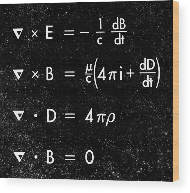 Electric Wood Print featuring the photograph Maxwell's Equations by Science Photo Library