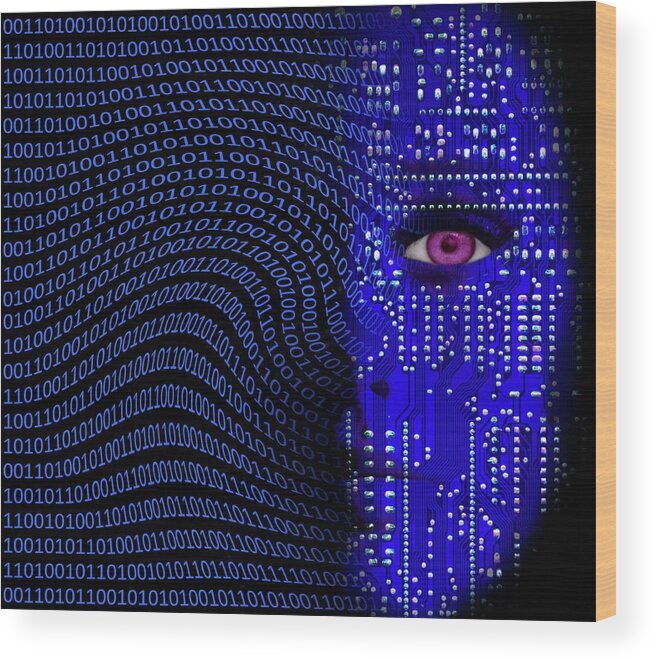 Ai Wood Print featuring the photograph Artificial Intelligence And Cybernetics #2 by Victor De Schwanberg/science Photo Library