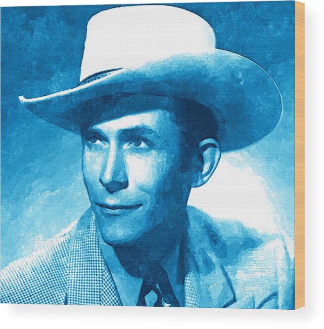 Hank Williams Wood Print featuring the digital art Another Look Of Hank Williams by Jerry Gose Jr