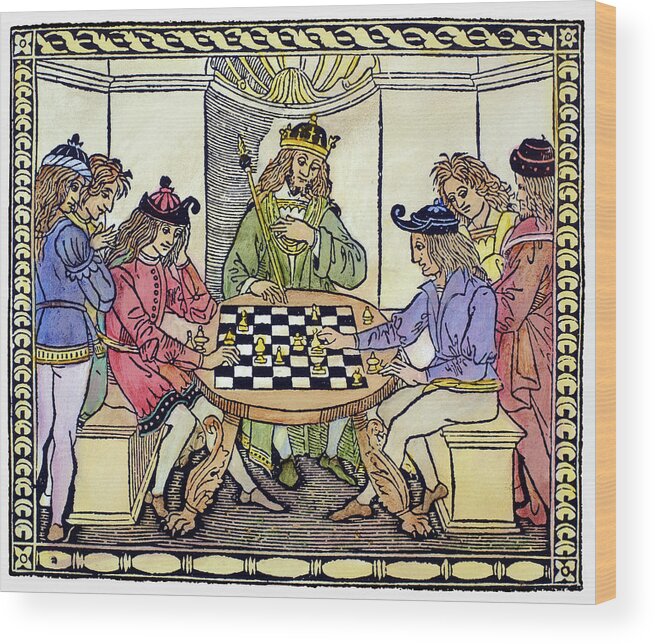 1493 Wood Print featuring the painting Cessolis Chess, 1493-94 by Granger