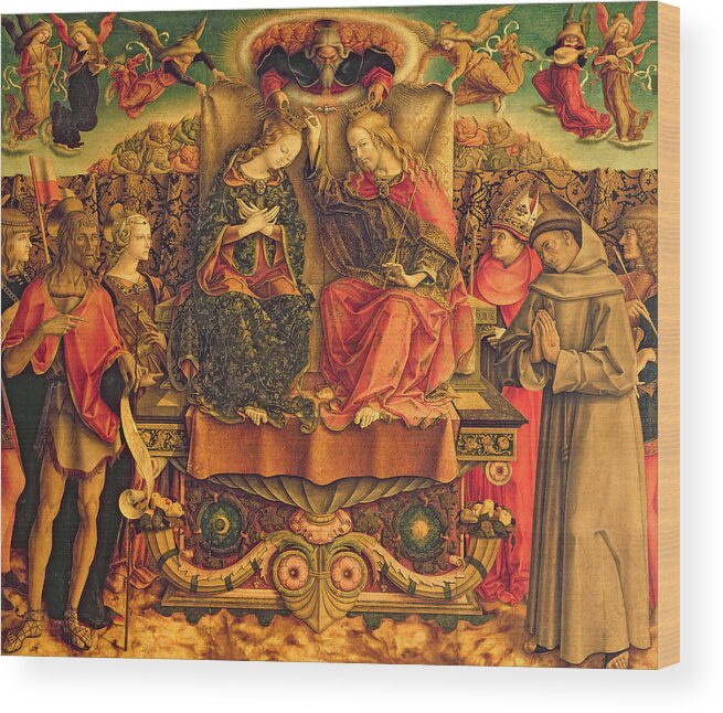 Crivelli Wood Print featuring the painting Coronation of the Virgin by Carlo Crivelli