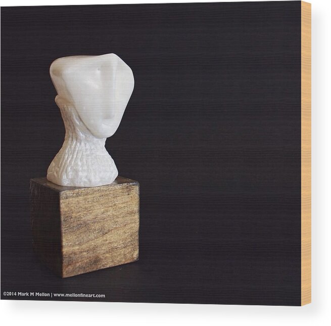 Stone Wood Print featuring the sculpture FABULAS Spiritus by Mark M Mellon