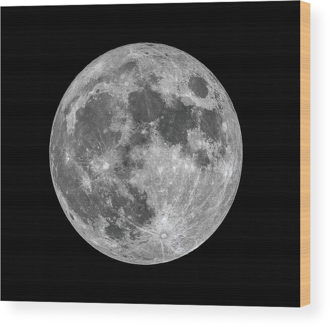 Moon Wood Print featuring the photograph Full Moon by Dennis Bucklin