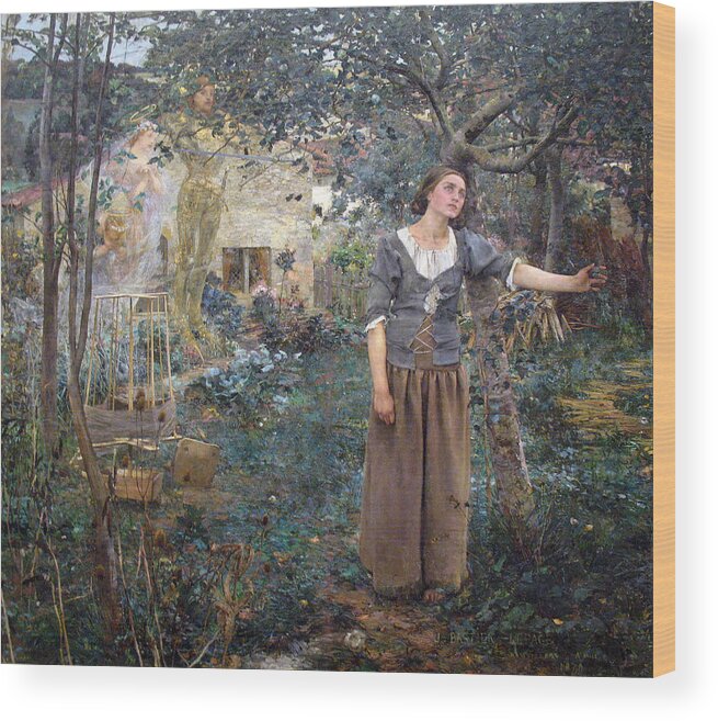 Jules Bastien-lepage Wood Print featuring the painting Joan of Arc by Jules Bastien-Lepage
