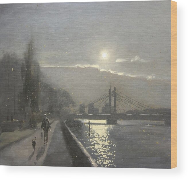 London Wood Print featuring the painting London Bridge by Derek Williams