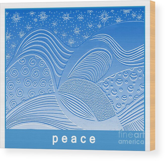 Peace Wood Print featuring the digital art Peace by Lynellen Nielsen