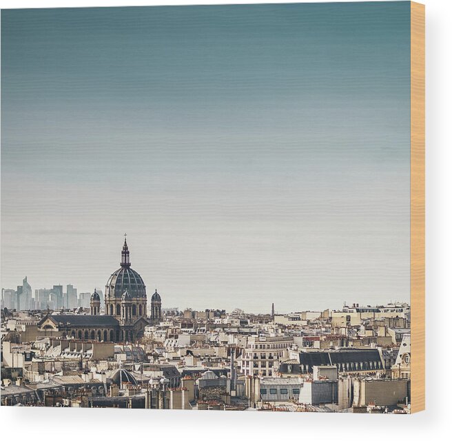 Tranquility Wood Print featuring the photograph Rooftops Of Paris by Philipp Götze
