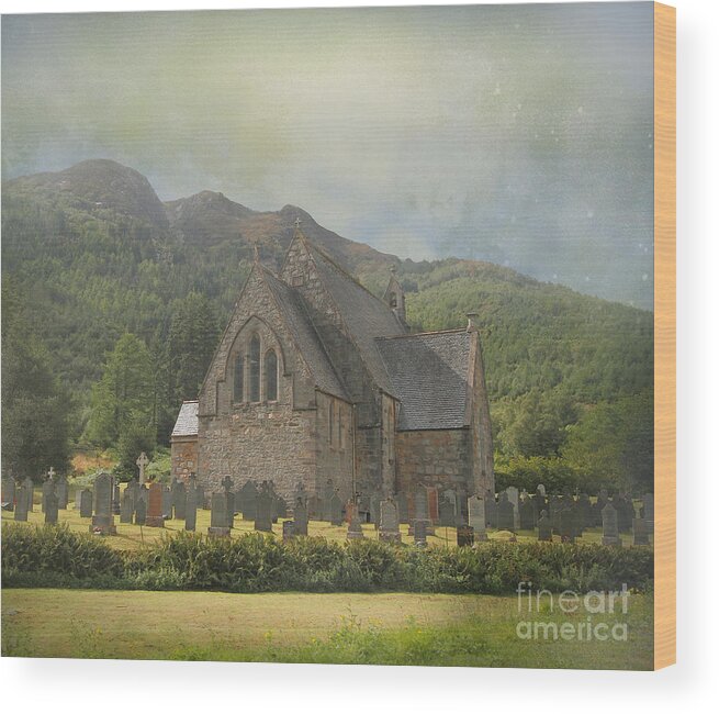 St Johns Church Ballachulish Wood Print featuring the photograph The Old Highland Church by Roy McPeak