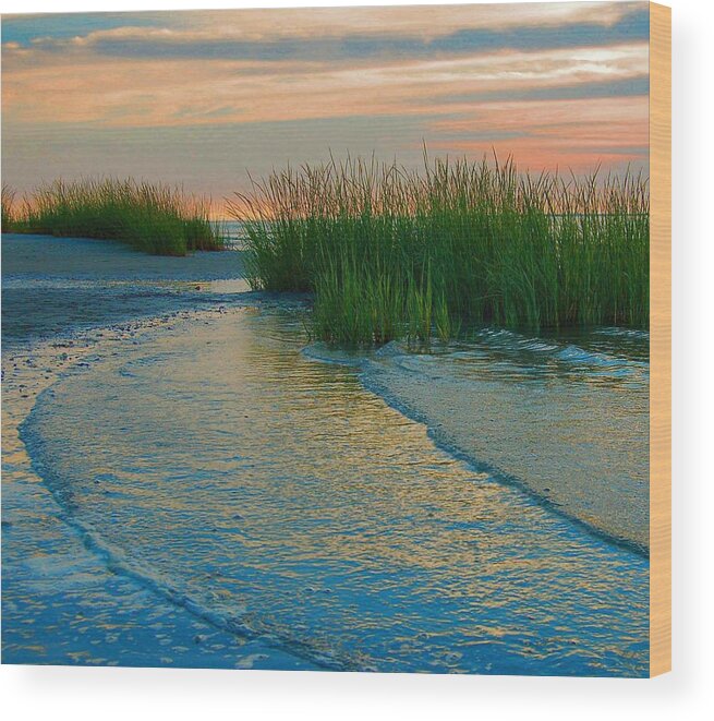 Beach Landscape Wood Print featuring the photograph The Ripple Effect by Edward Shmunes