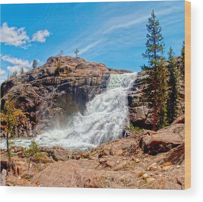 Tuolumne Fall Wood Print featuring the photograph Tuolumne Fall by Steven Barrows