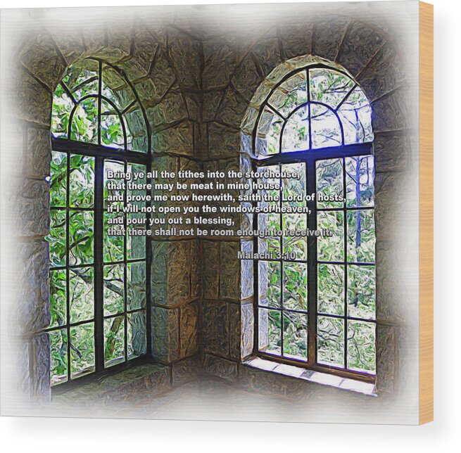 Malachi Print Wood Print featuring the photograph Windows of Heaven by Sheri McLeroy