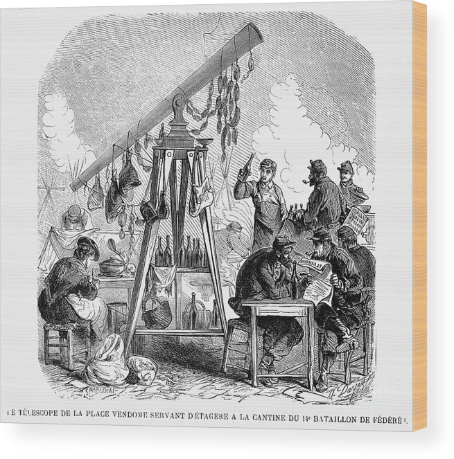 1871 Wood Print featuring the photograph Paris Commune, 1871 #1 by Granger