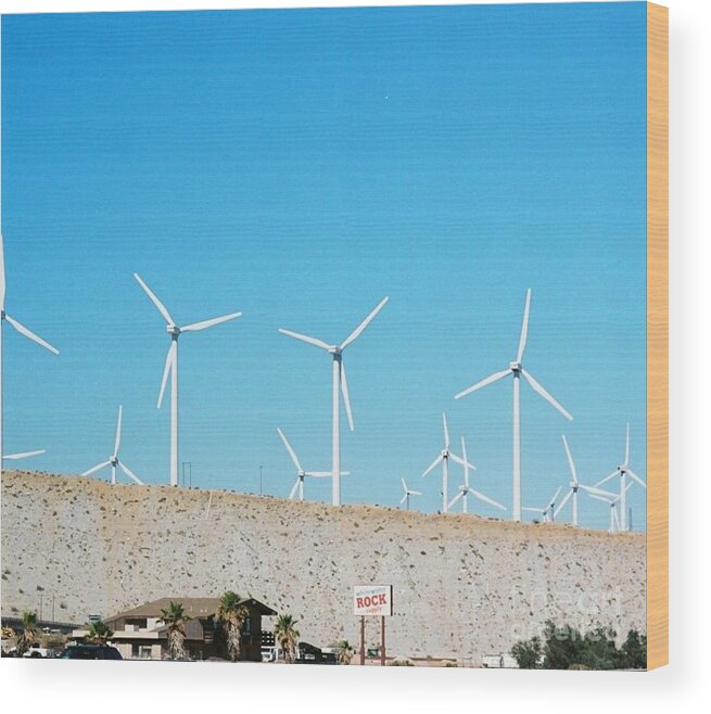 Desert Wood Print featuring the photograph Windmills 10 by Kip Vidrine