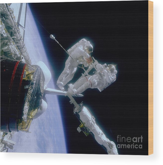 Allen Gardner Wood Print featuring the photograph Astronauts by Nasa