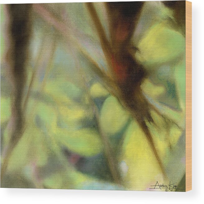 Pastel Wood Print featuring the painting Autumn Dream by Andrew King