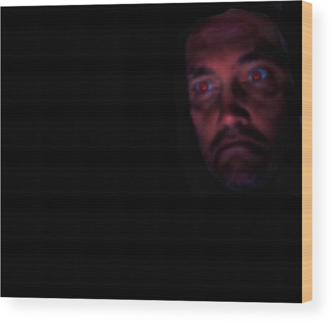 Demon Wood Print featuring the photograph Darkness by Bruce Carpenter