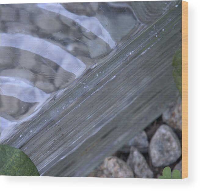 Glass Wood Print featuring the photograph Ripples Lines And Pebbles by Bruce Carpenter