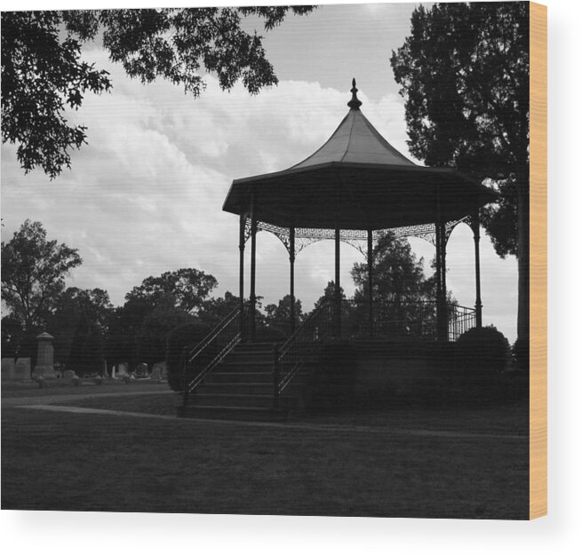 Blandford Cemetery Wood Print featuring the photograph Solitude by Karen Harrison Brown