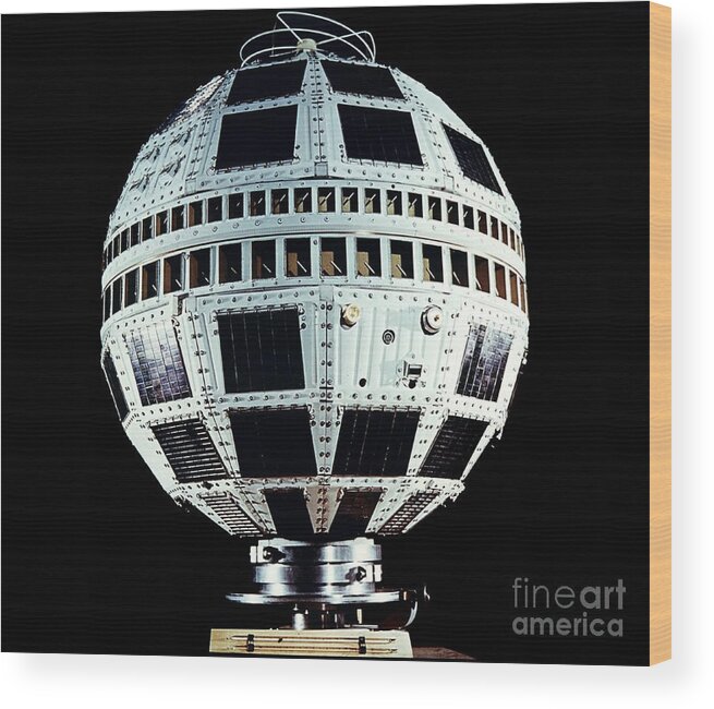 Communication Wood Print featuring the photograph Telstar 1 Before Launch by Alcatel-Lucent/Bell Labs