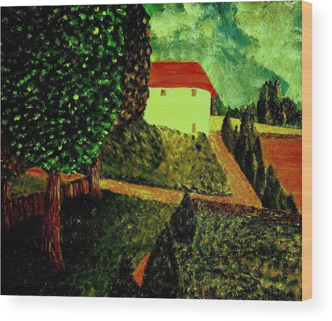 France Wood Print featuring the painting Before the Rain #1 by Bill OConnor