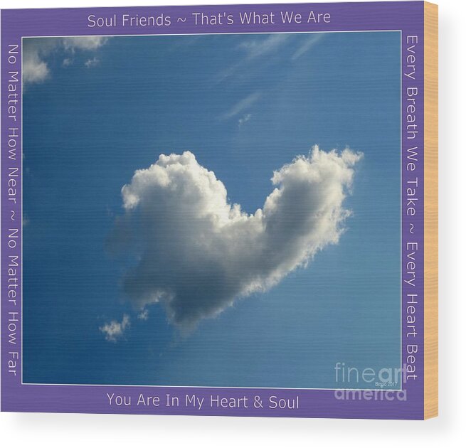 Sedona Wood Print featuring the photograph Heart Cloud Sedona #3 by Mars Besso