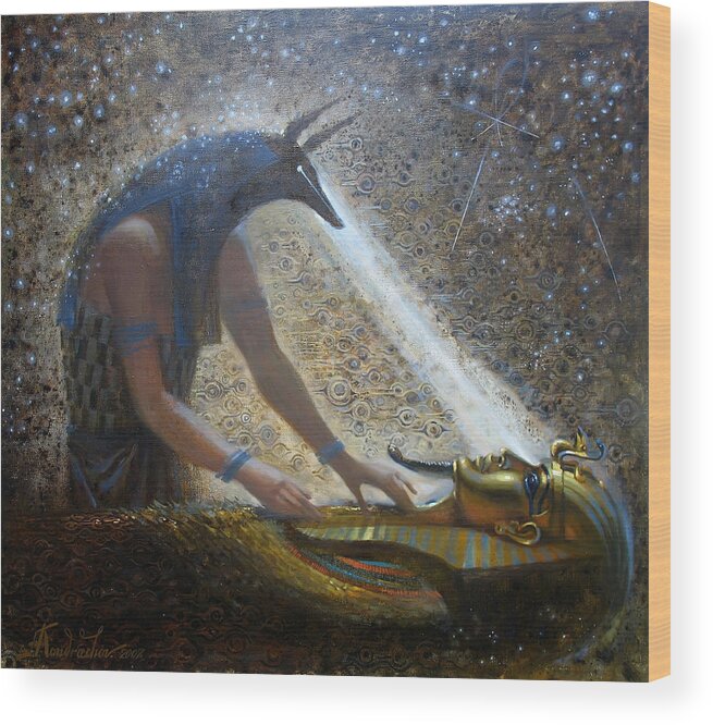 Egypt Wood Print featuring the painting Wake Up #1 by Valentina Kondrashova