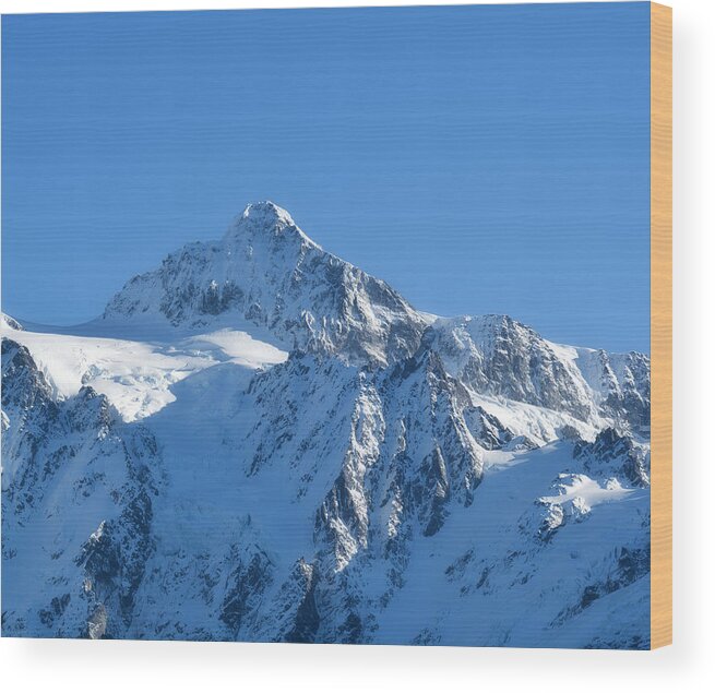 Mountain Wood Print featuring the photograph All Is White by Lena Photo Art