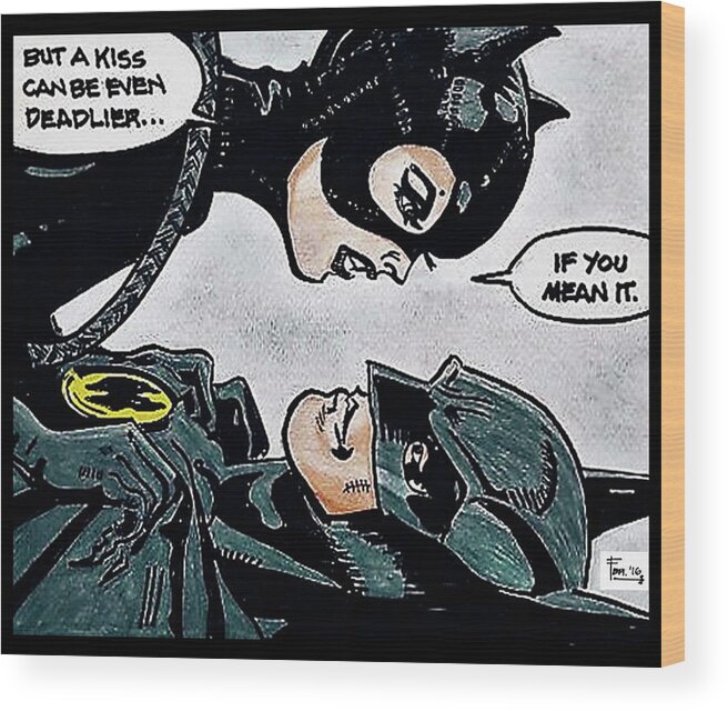 Batman and Catwoman Wood Print by Fernando Burmester - Fine Art America