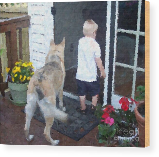 Dogs Wood Print featuring the photograph Best Friends by Debbi Granruth