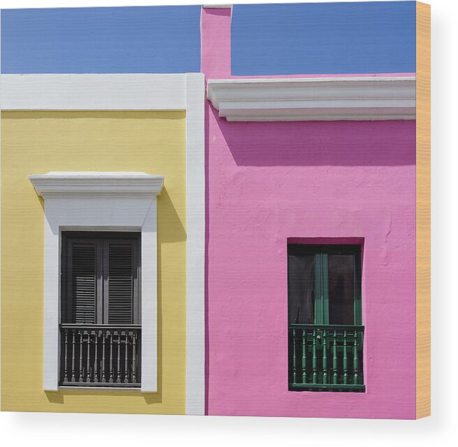 Architecture Wood Print featuring the photograph Caribbean Colors by Oscar Gutierrez