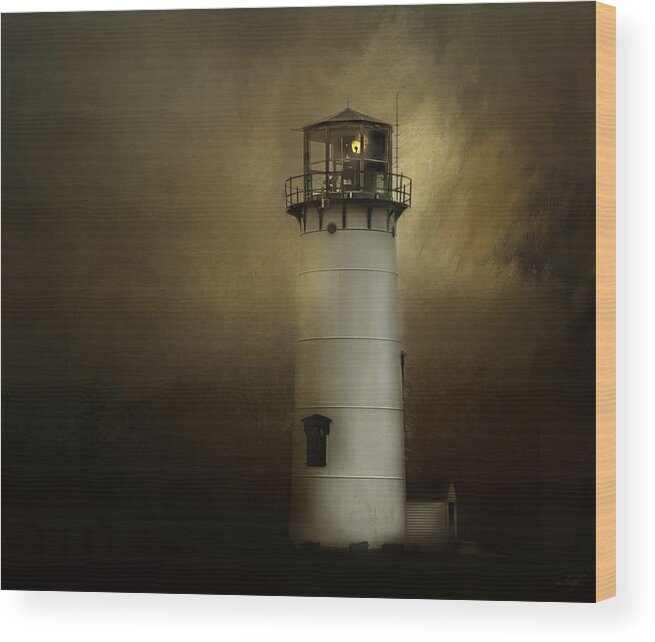 Cape Cod Wood Print featuring the photograph Chatham Light by Mary Clough