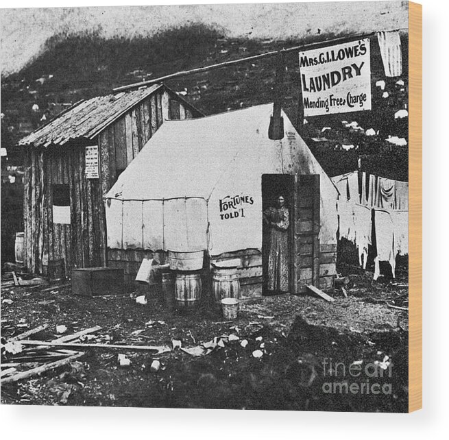 1900 Wood Print featuring the photograph DAWSON CITY, c1900 by Granger