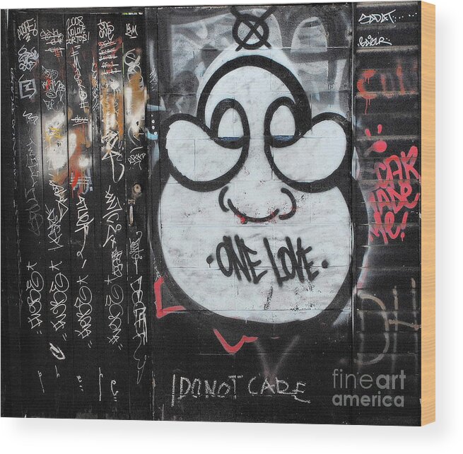 Graffiti Wood Print featuring the photograph Detachment From Outcome by Andrea Kollo