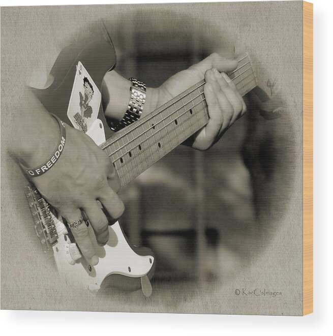 Guitar Wood Print featuring the photograph Finger Pickin' Good 7 by Kae Cheatham