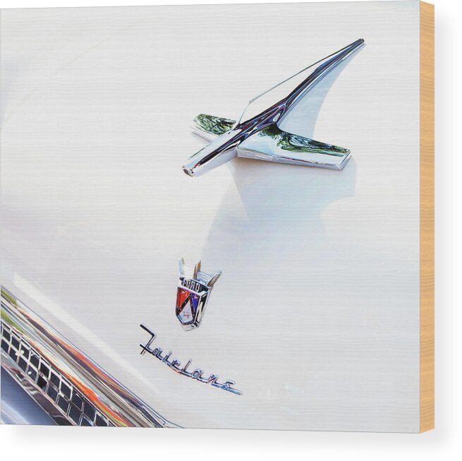 Old Cars Wood Print featuring the photograph Ford Fairlane Classic by Theresa Tahara