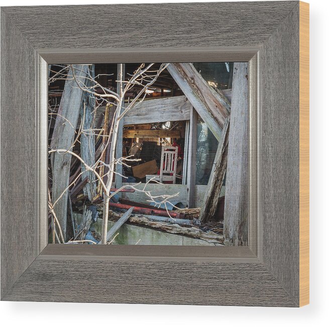 Ghost Wood Print featuring the photograph Ghost Chair by David Coblitz