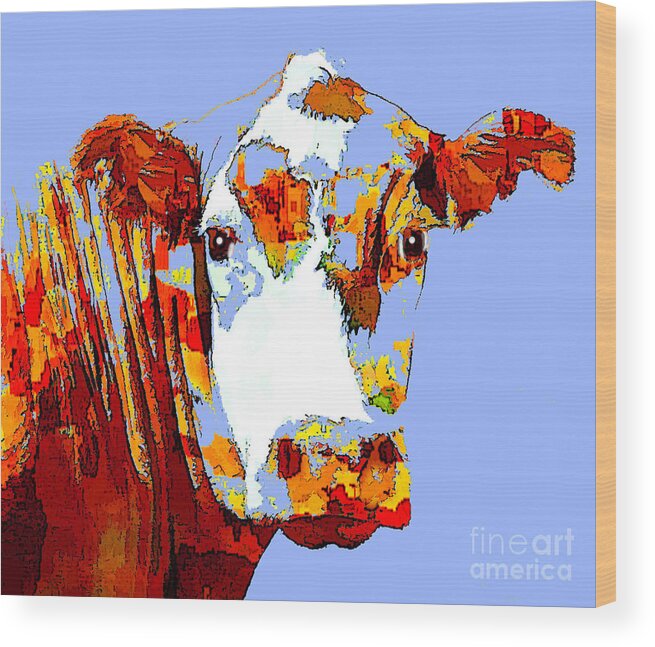 Cow Wood Print featuring the photograph Purple Cow by Joyce Creswell