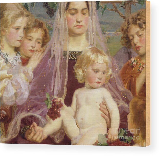 Madonna Of Giverny Wood Print featuring the painting Madonna of Giverny, 1901 Detail by Frederick William MacMonnies