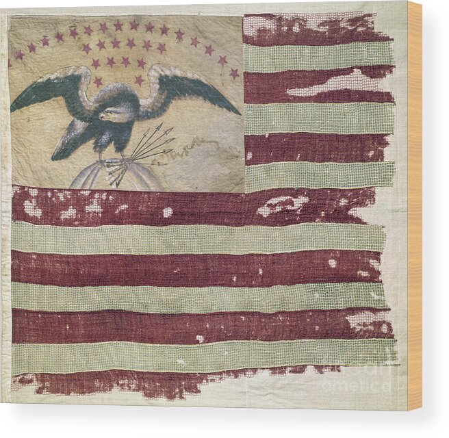 1840s Wood Print featuring the photograph Mexican War U.s. Flag by Granger