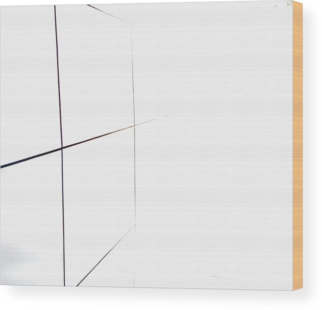 Minimalism Wood Print featuring the digital art Minimal Squares by Kathleen Illes